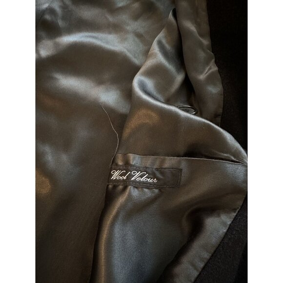 Ralph Ralph Lauren VINTAGE Blue Label Long Wool Coat Black Size 46L / XXL Unisex - Picture 8 of 11